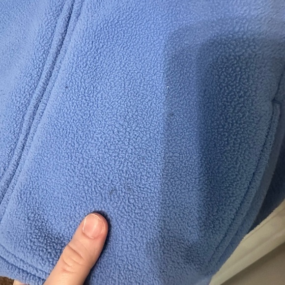 LL Bean Blue Fleece Zip Vest Size 1X #1849 - Picture 6 of 8